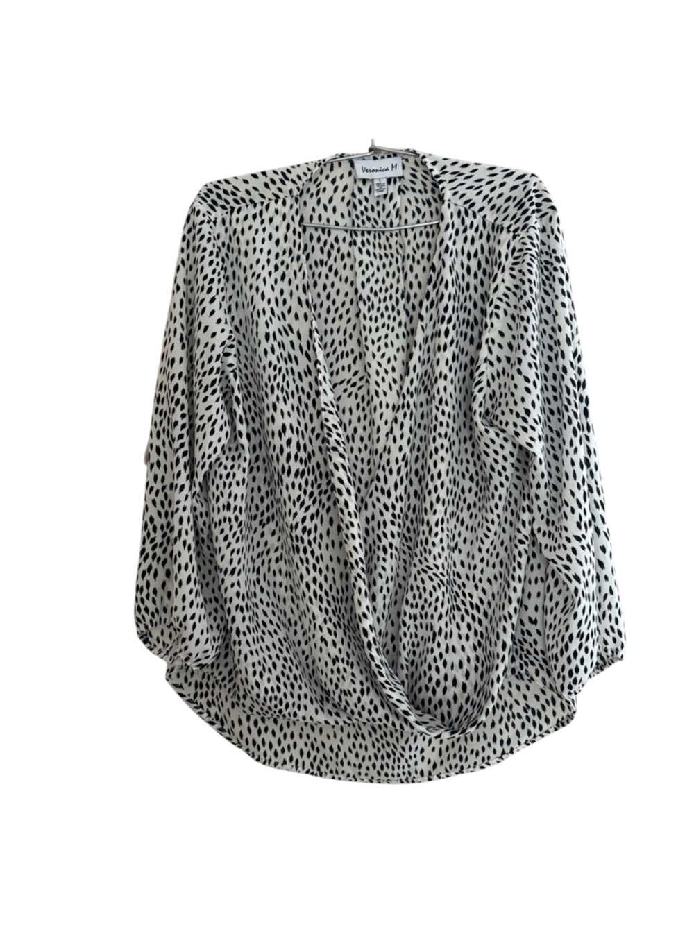 Veronica M white dalmatian print top Size L